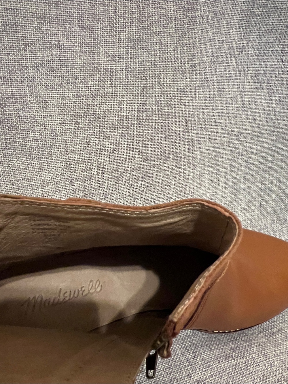 Madewell Cognac Brown Leather Ankle Booties - Picture 2 of 5